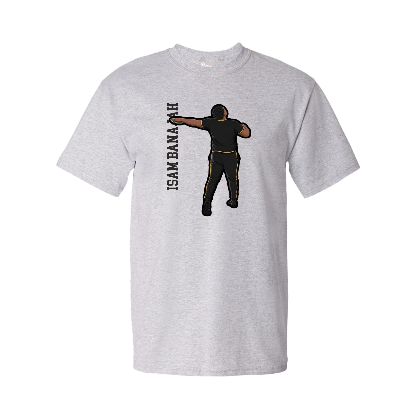 Tee — Name Vertical in Grey