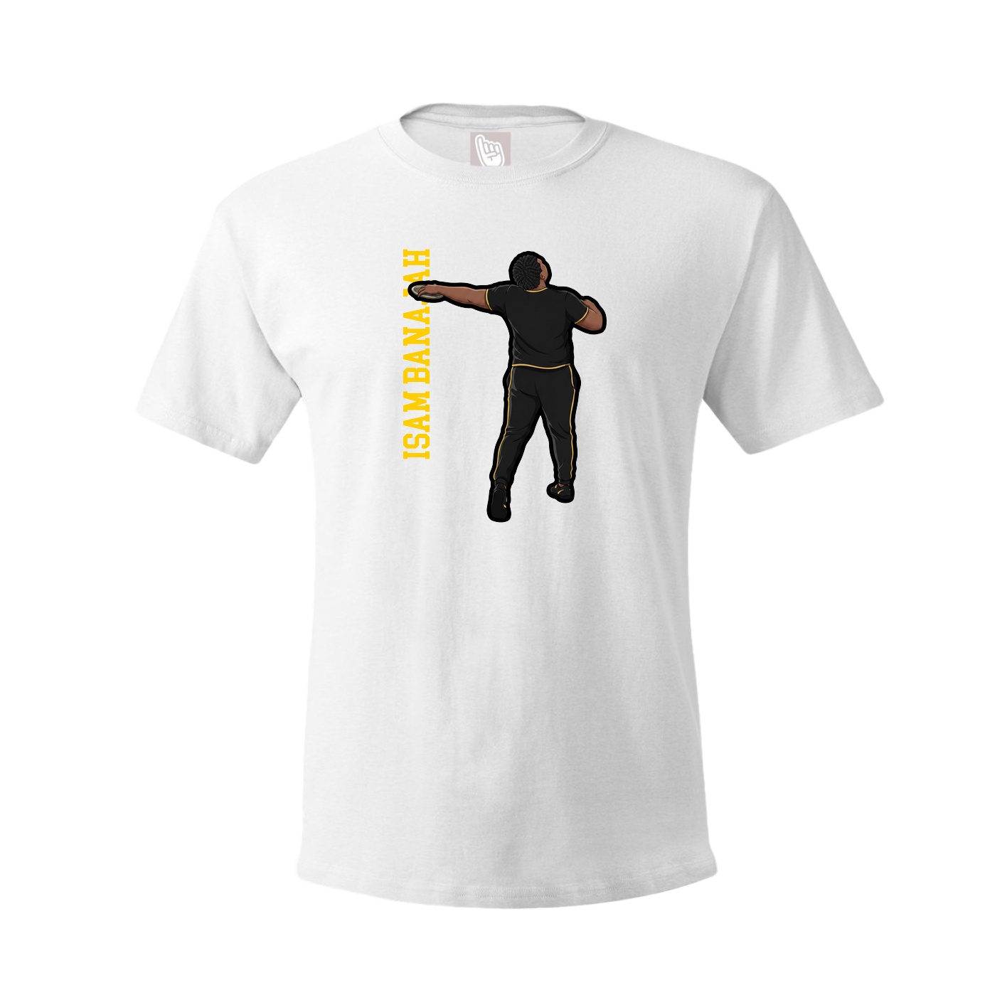 Youth Tee — Name Vertical in White