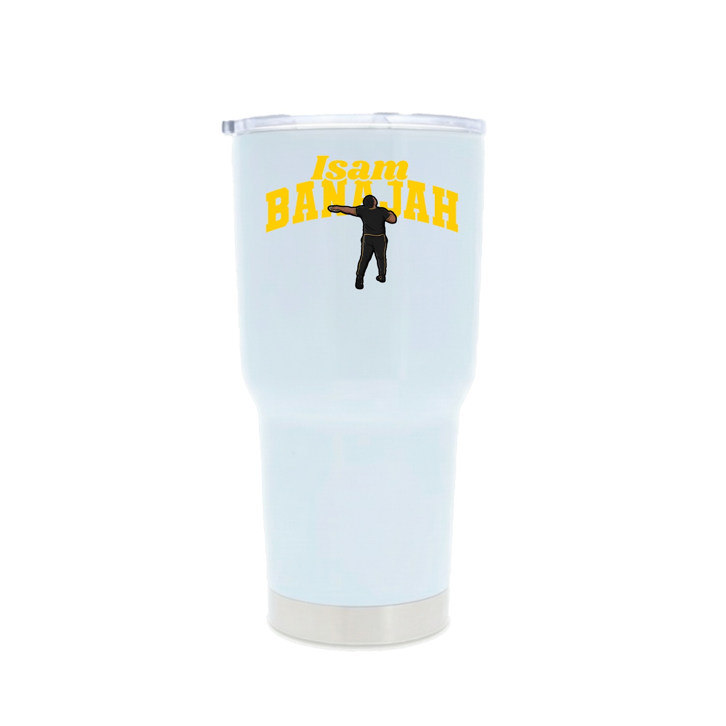 30oz Stainless Steel Tumbler — Signature Arch in White