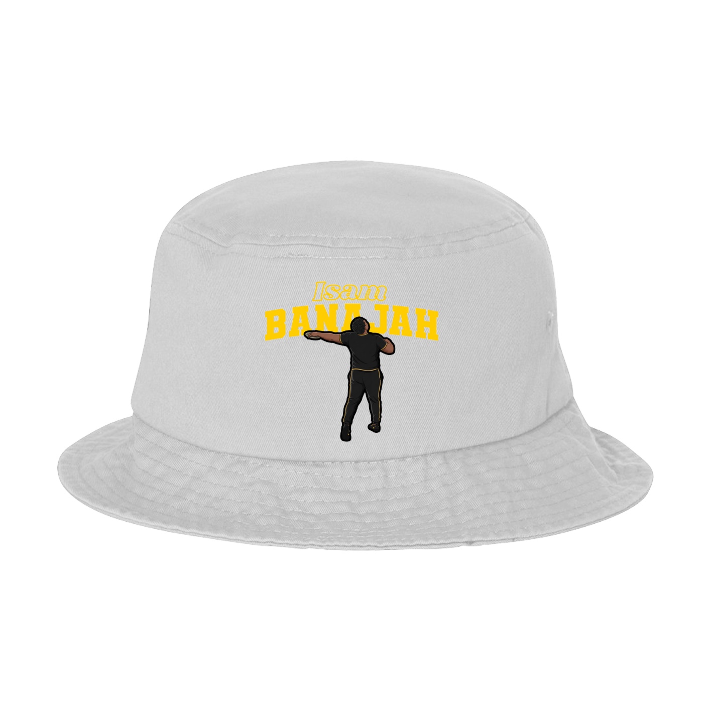 Bucket Cap — Name Arch in White