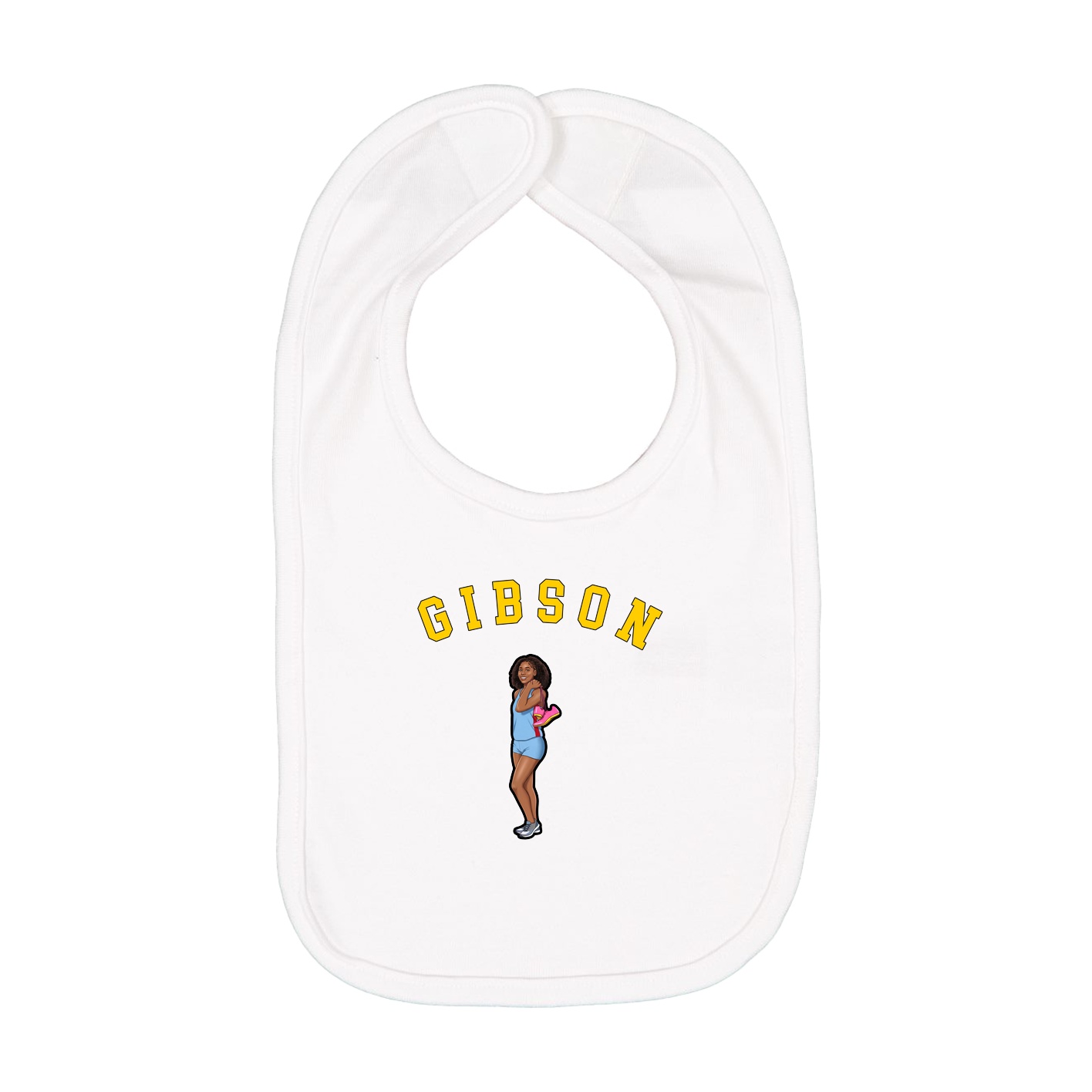 Infant Bib — Shirsey Arch in White