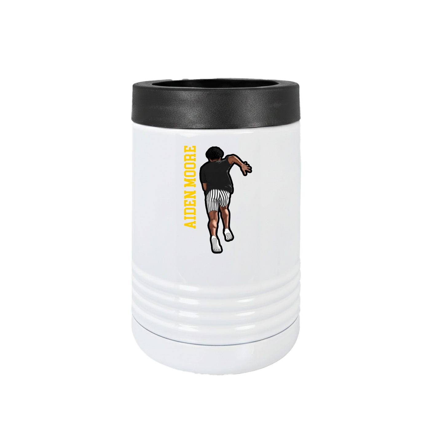 Beverage Holder — Name Vertical in White