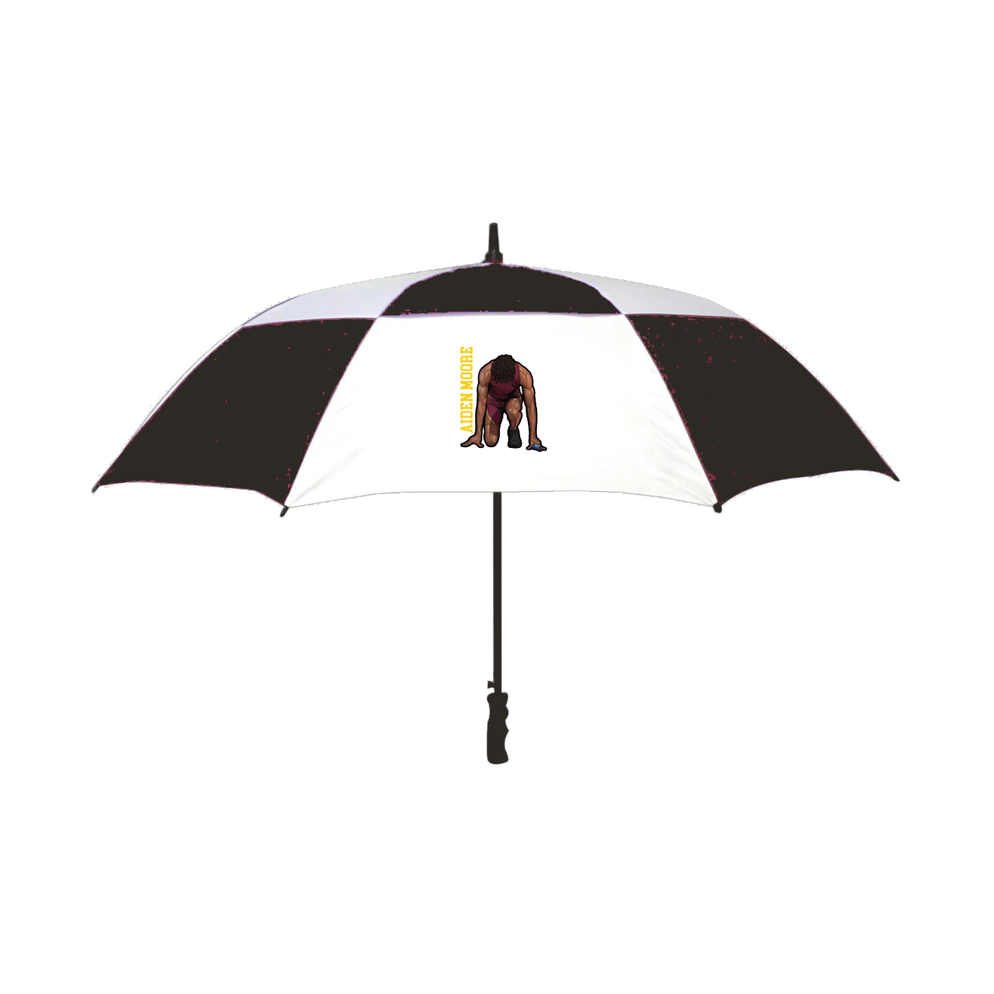 Golf Umbrella — Name Vertical in Black