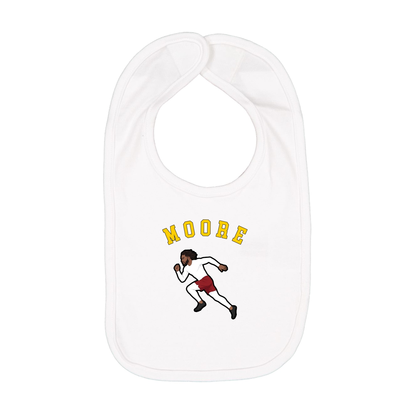 Infant Bib — Shirsey Arch in White