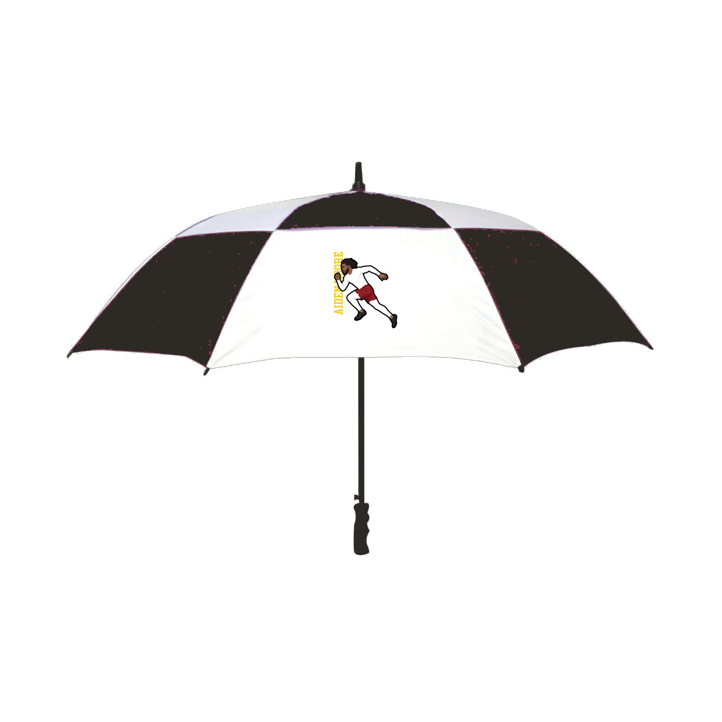 Golf Umbrella — Name Vertical in Black