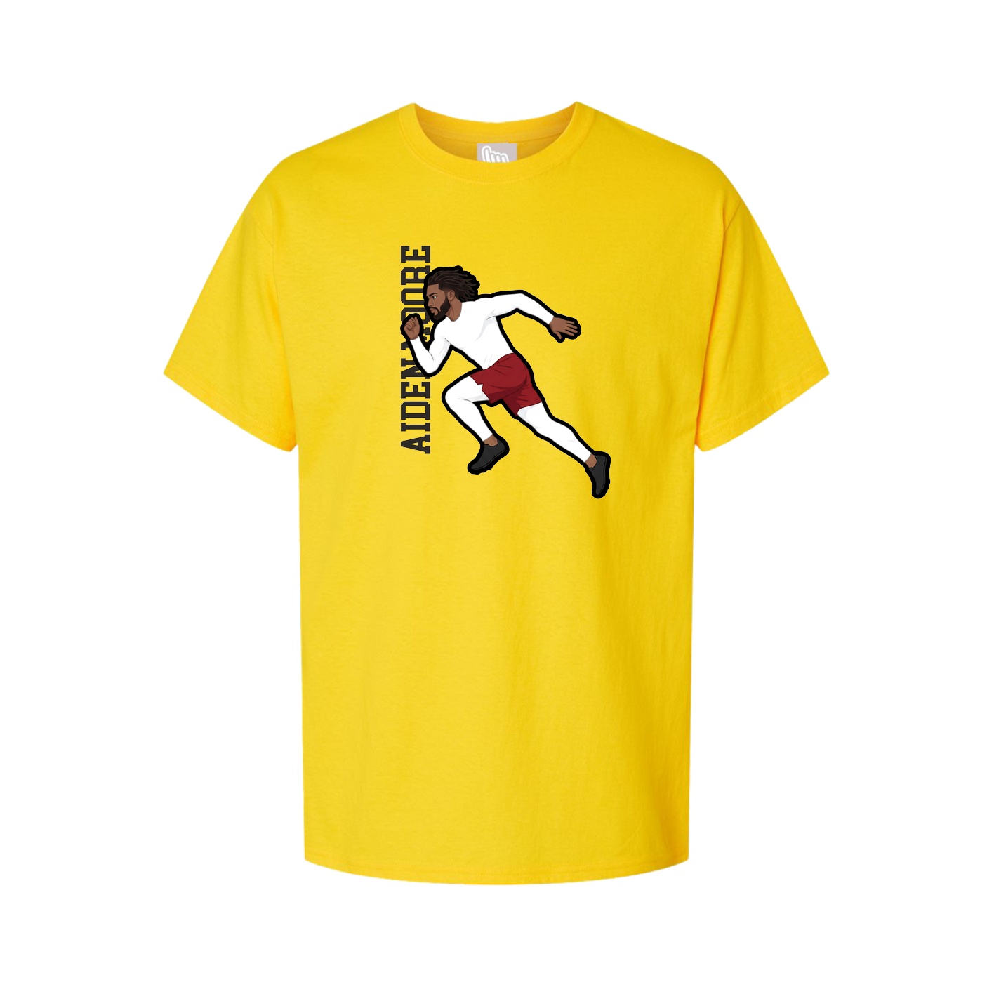 Youth Tee — Name Vertical in Gold
