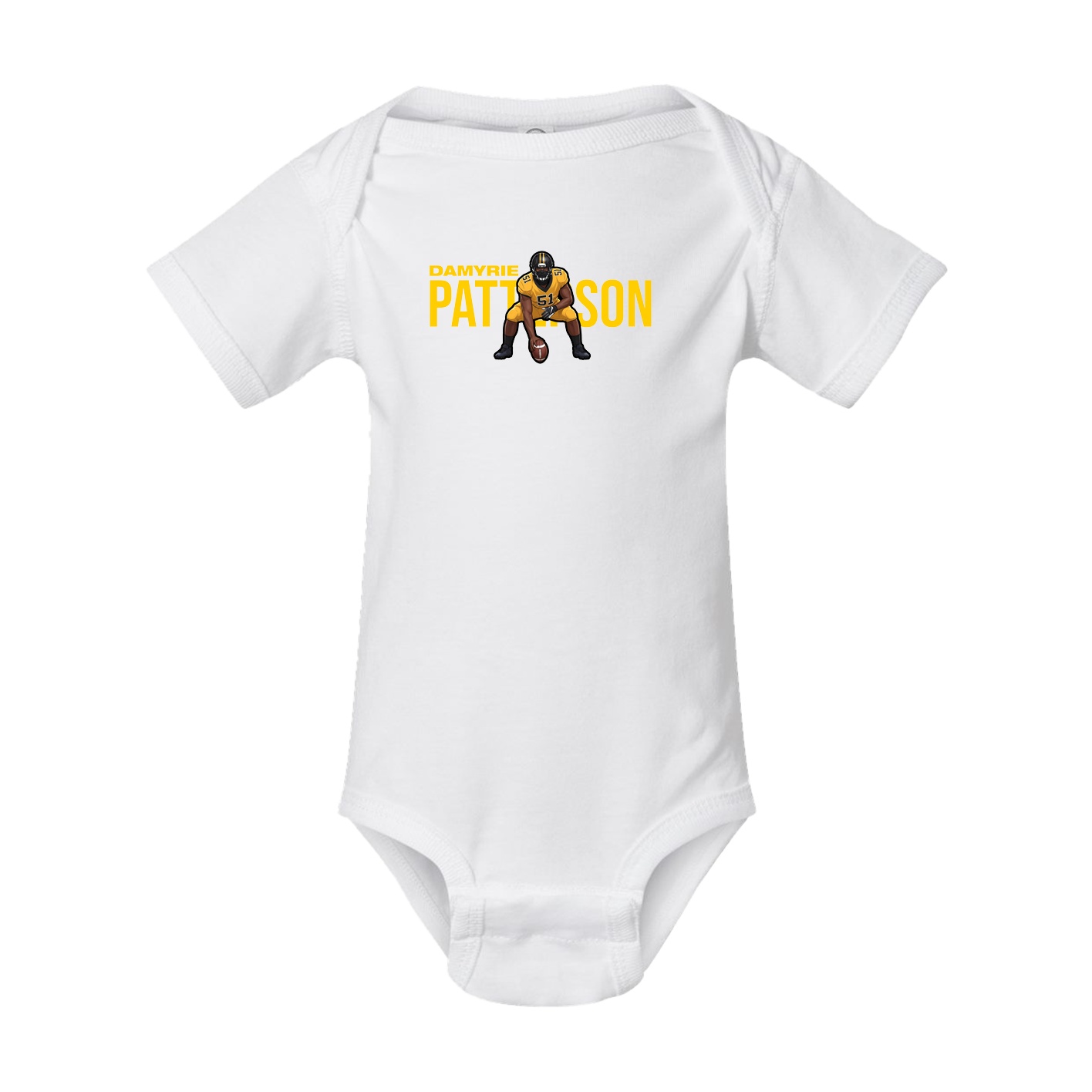 Baby Onesie — Player Name in White