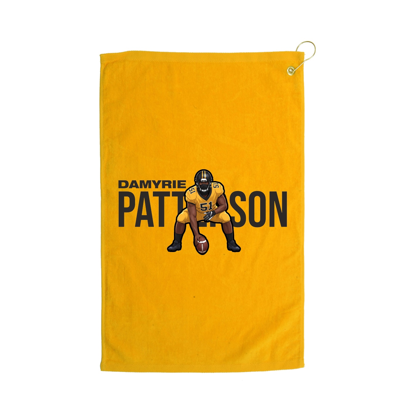 Golf Towel — Player Name in Gold