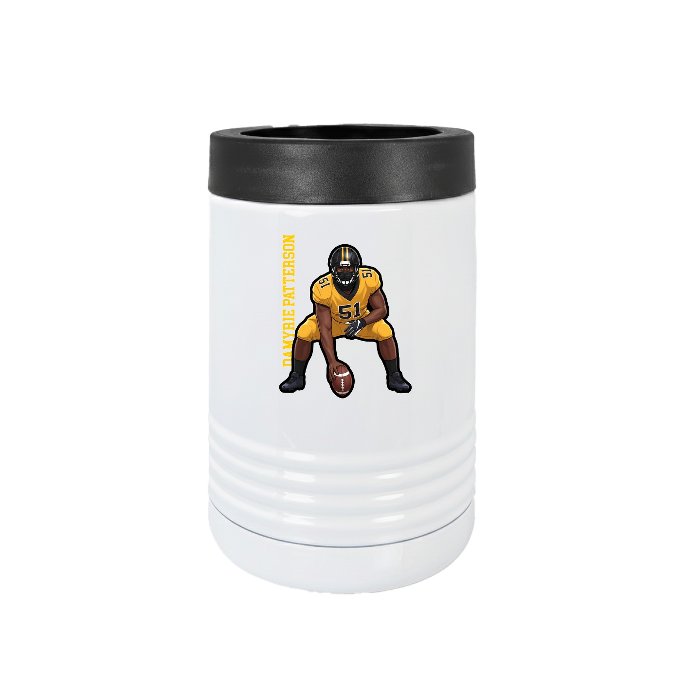 Beverage Holder — Name Vertical in White