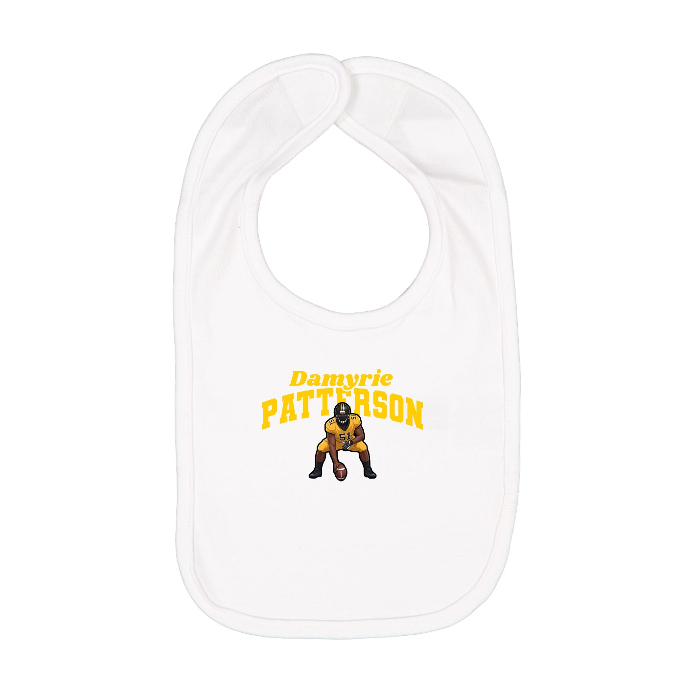 Infant Bib — Signature Arch in White