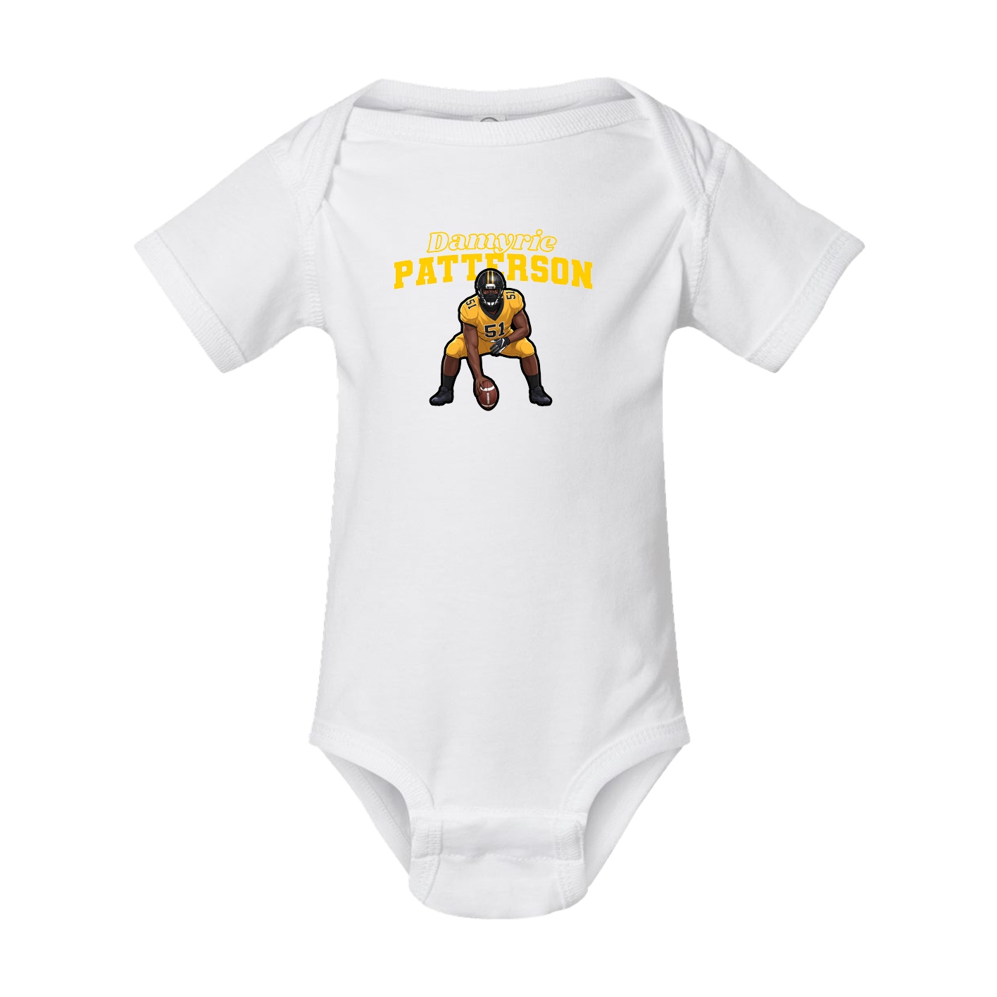 Baby Onesie — Name Arch in White