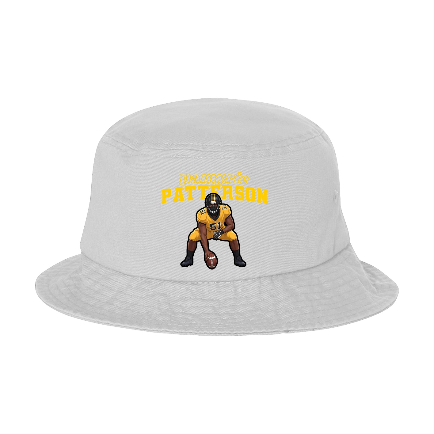 Bucket Cap — Name Arch in White