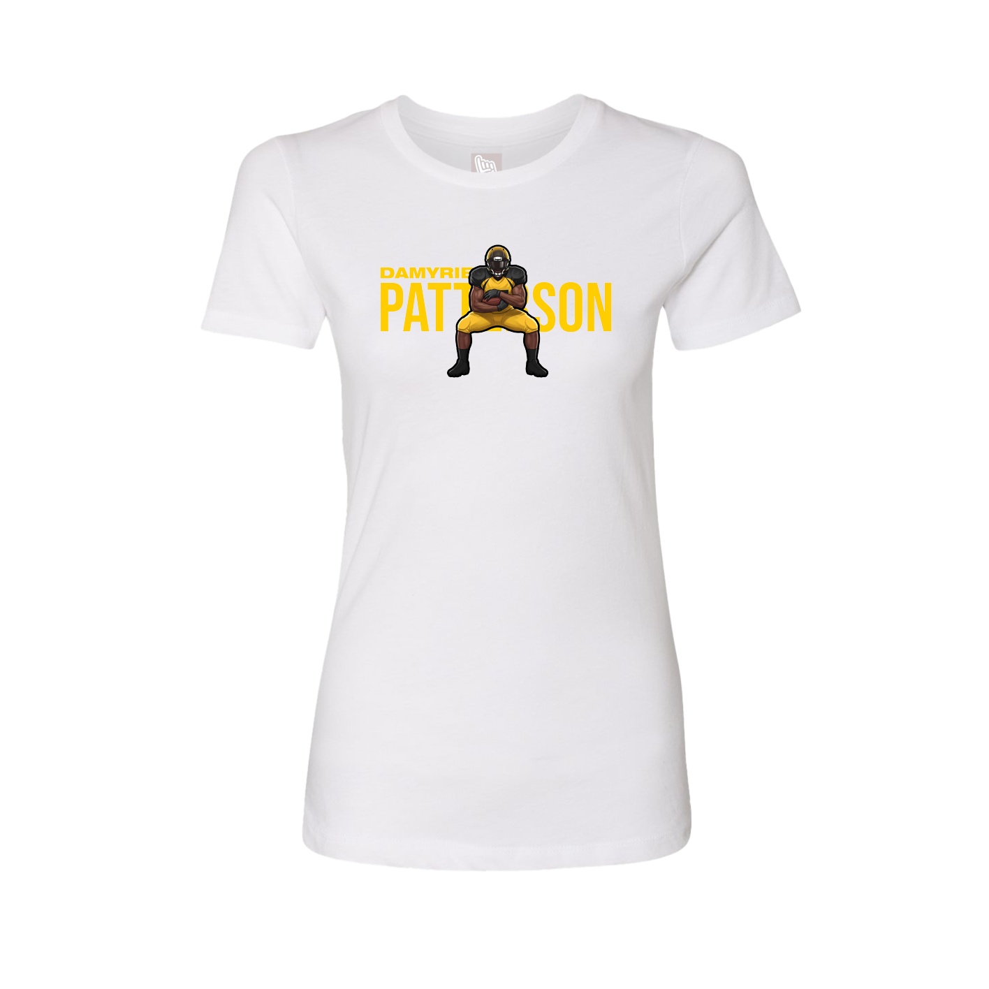 Fitted Women's Tee — Player Name in White