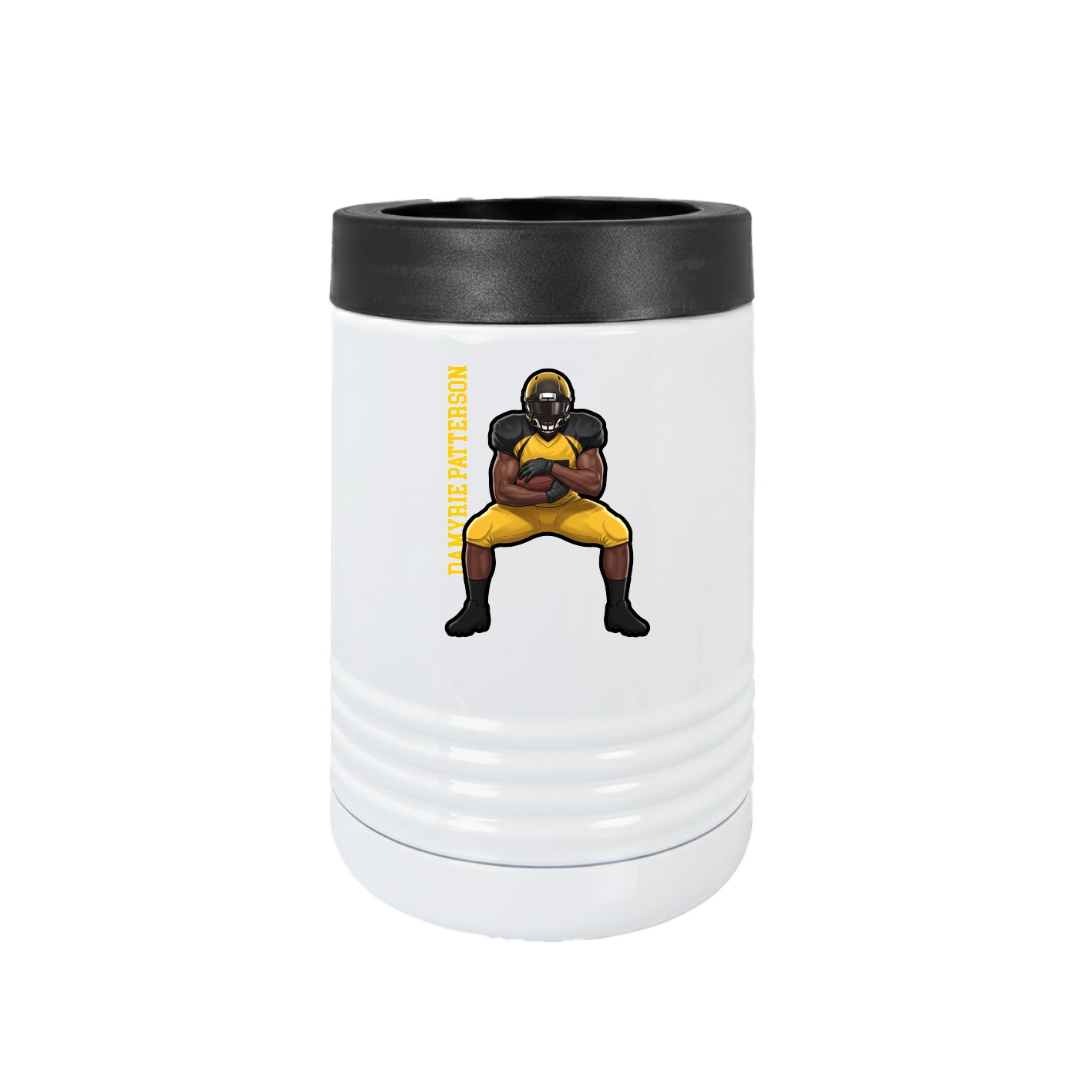 Beverage Holder — Name Vertical in White