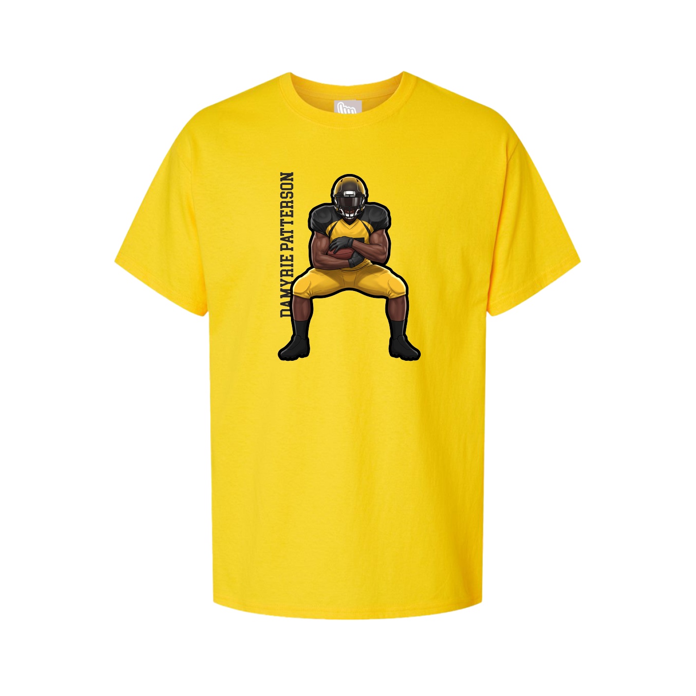 Youth Tee — Name Vertical in Gold
