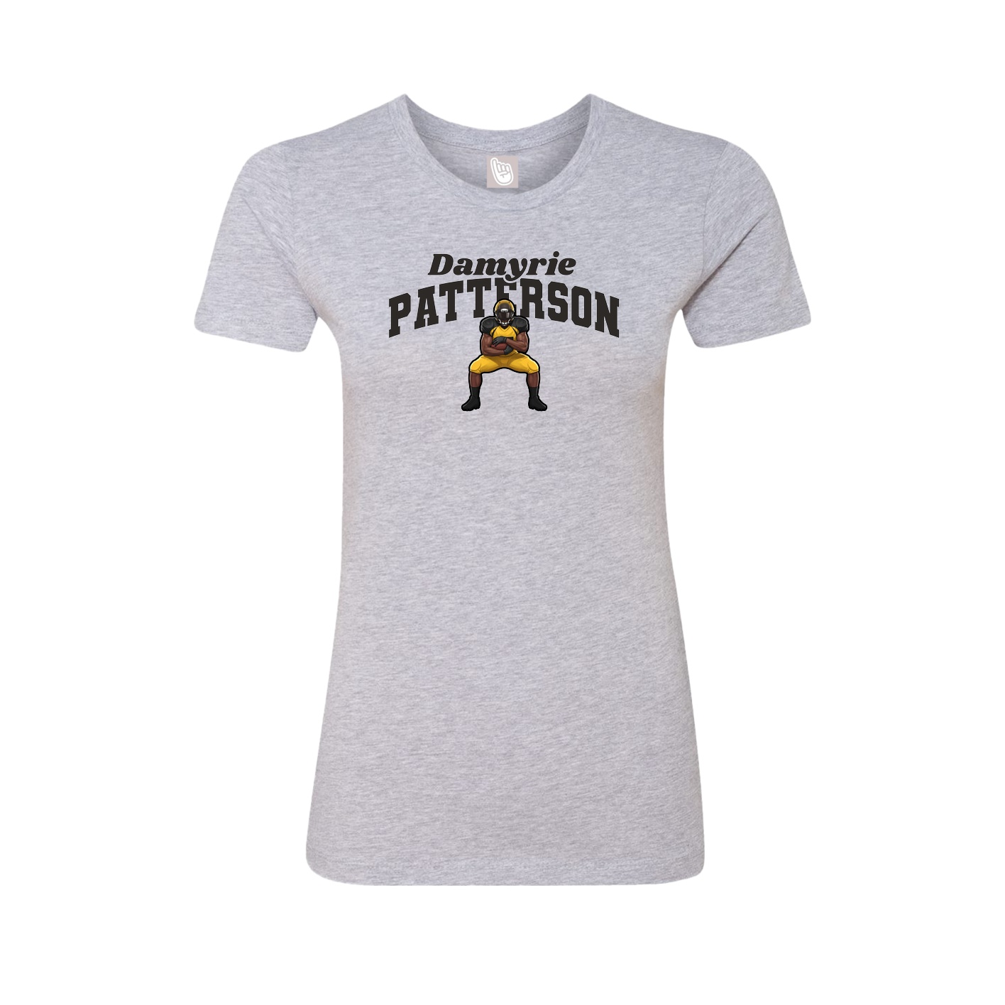 Fitted Women's Tee — Signature Arch in Grey