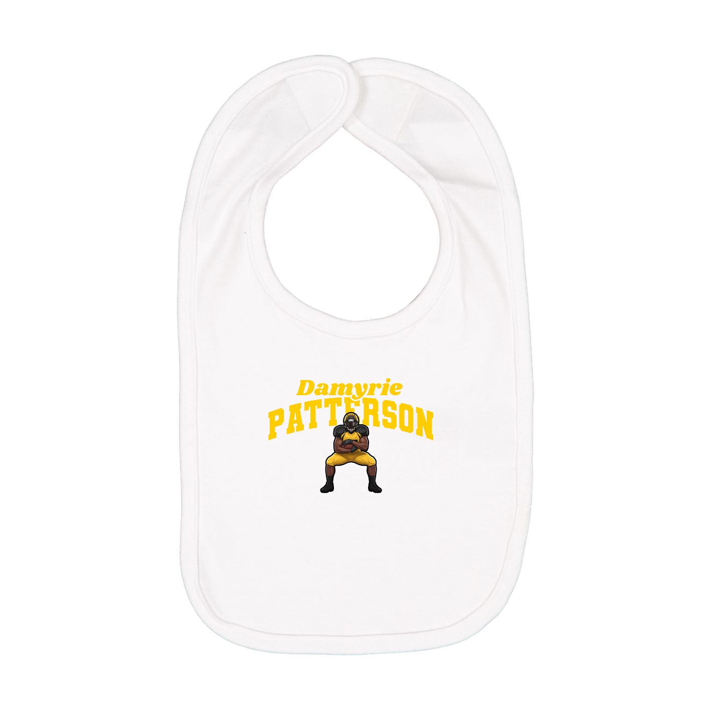 Infant Bib — Signature Arch in White