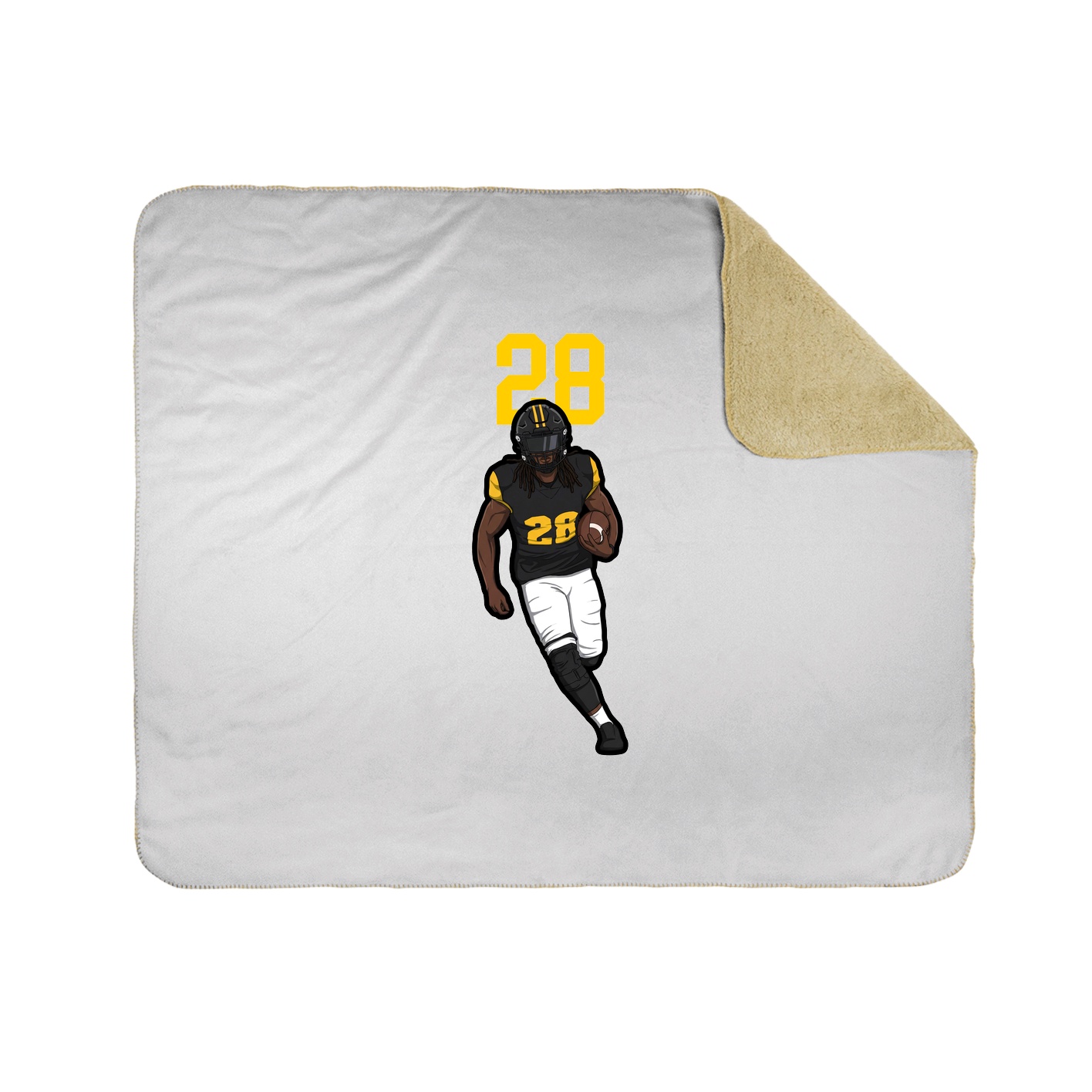 Throw Blanket — Number Top in White