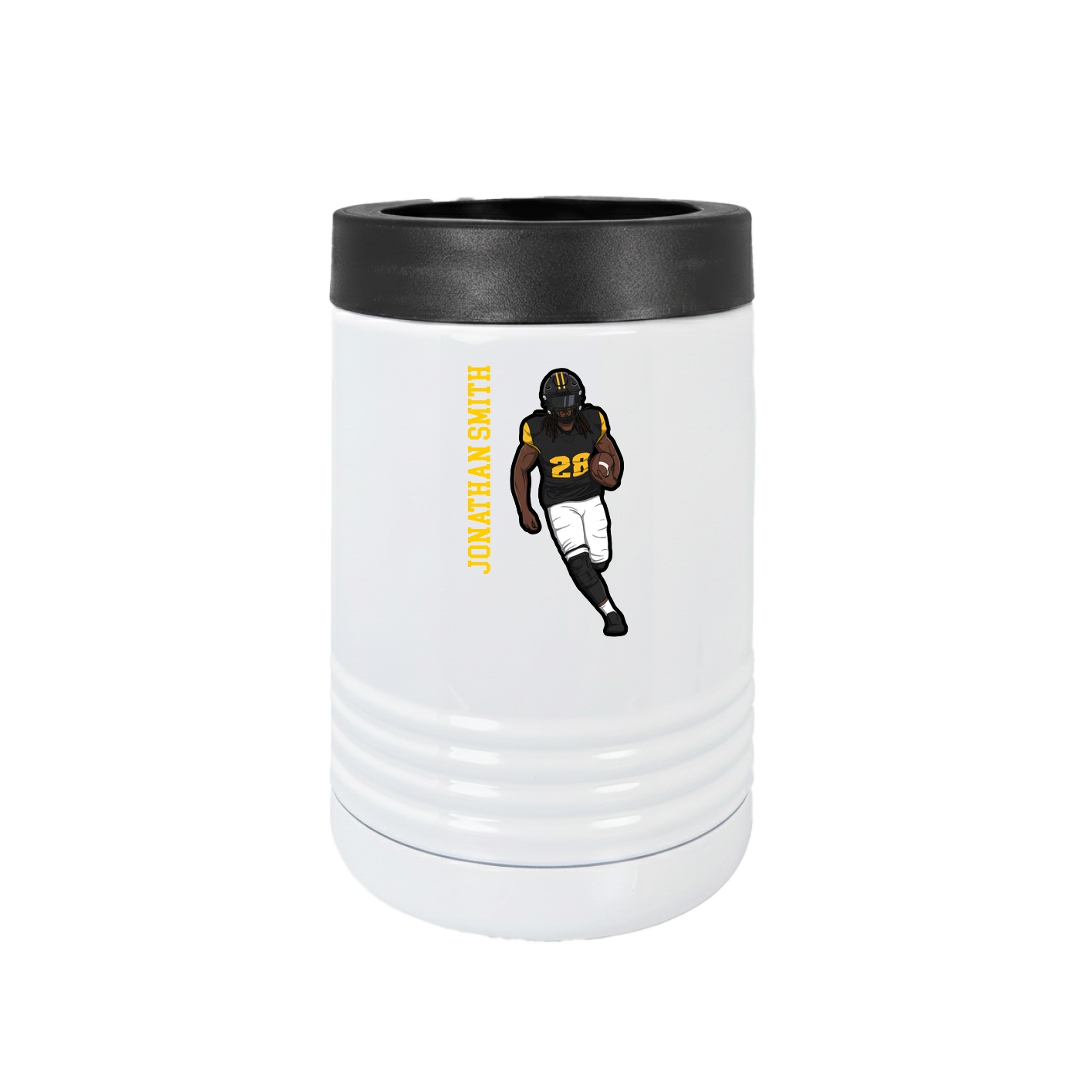 Beverage Holder — Name Vertical in White