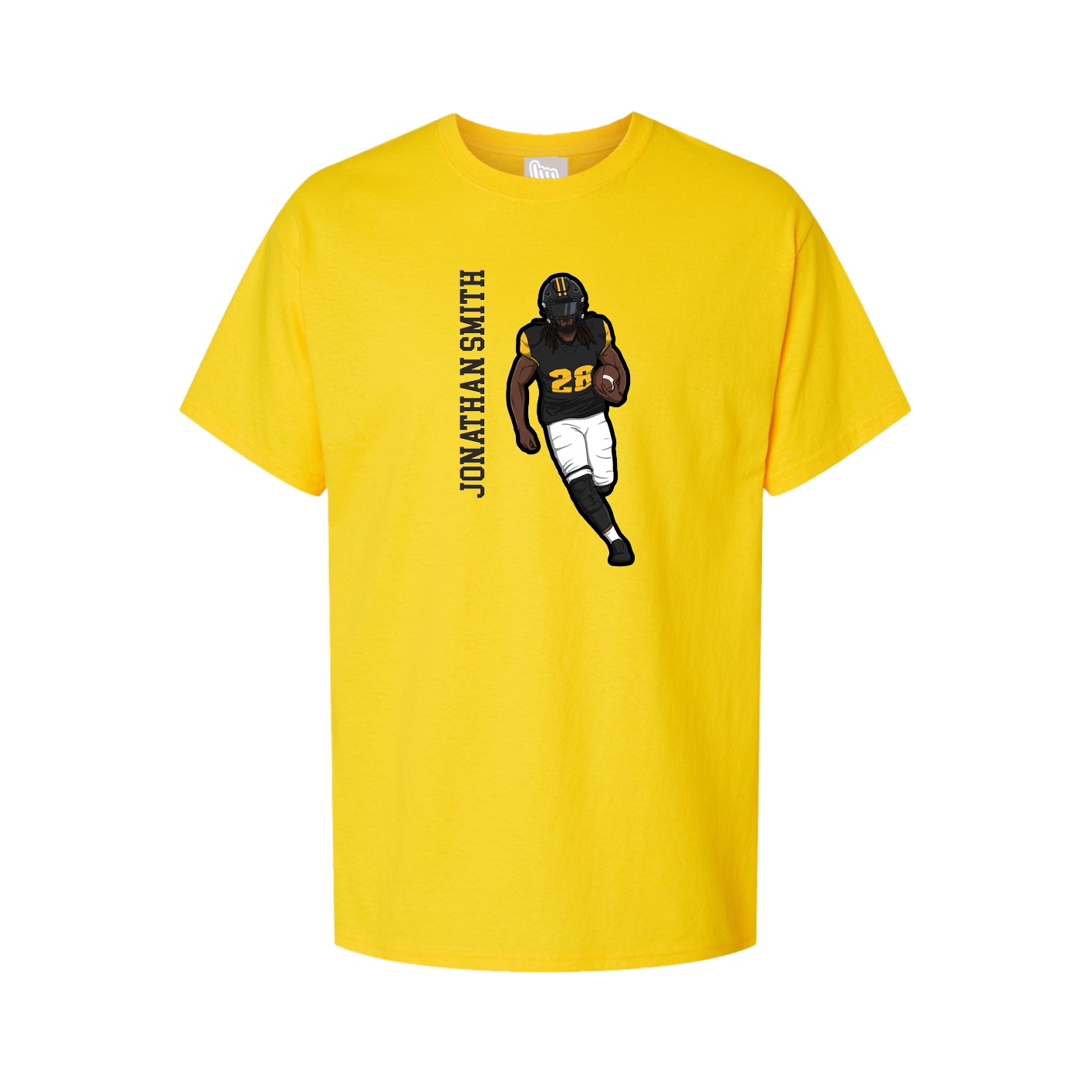 Tee — Name Vertical in Gold