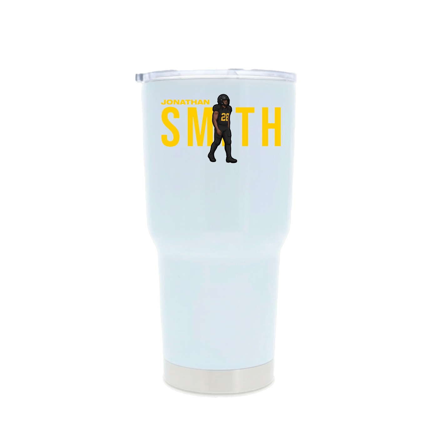 30oz Stainless Steel Tumbler — Player Name in White