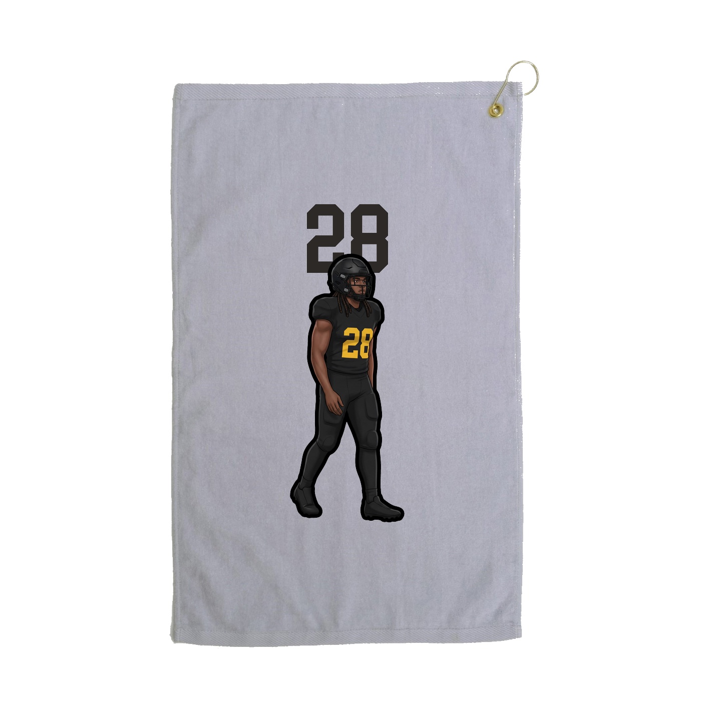 Golf Towel — Number Top in Grey