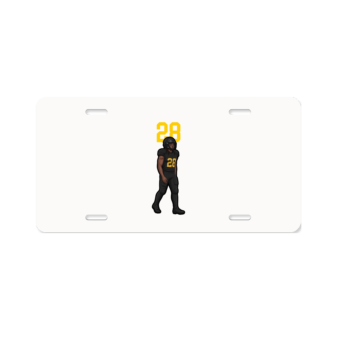 License Plate — Number Top in Classic