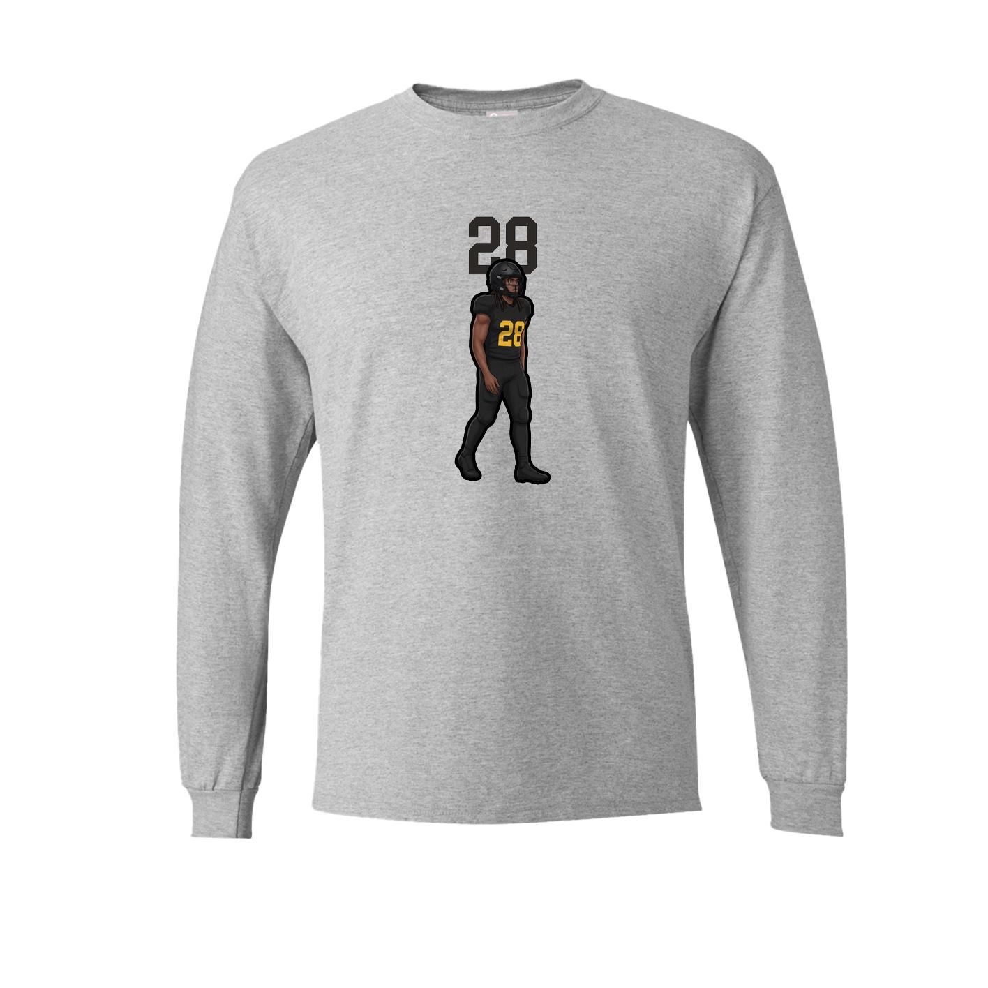Long Sleeve Tee — Number Top in Grey