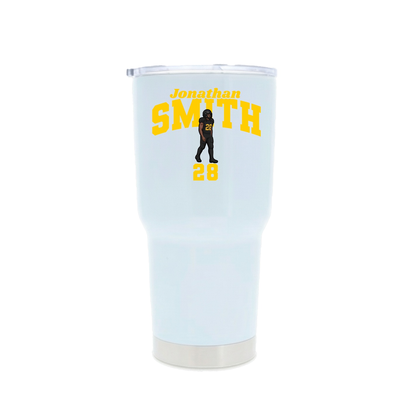 30oz Stainless Steel Tumbler — Signature Arch in White