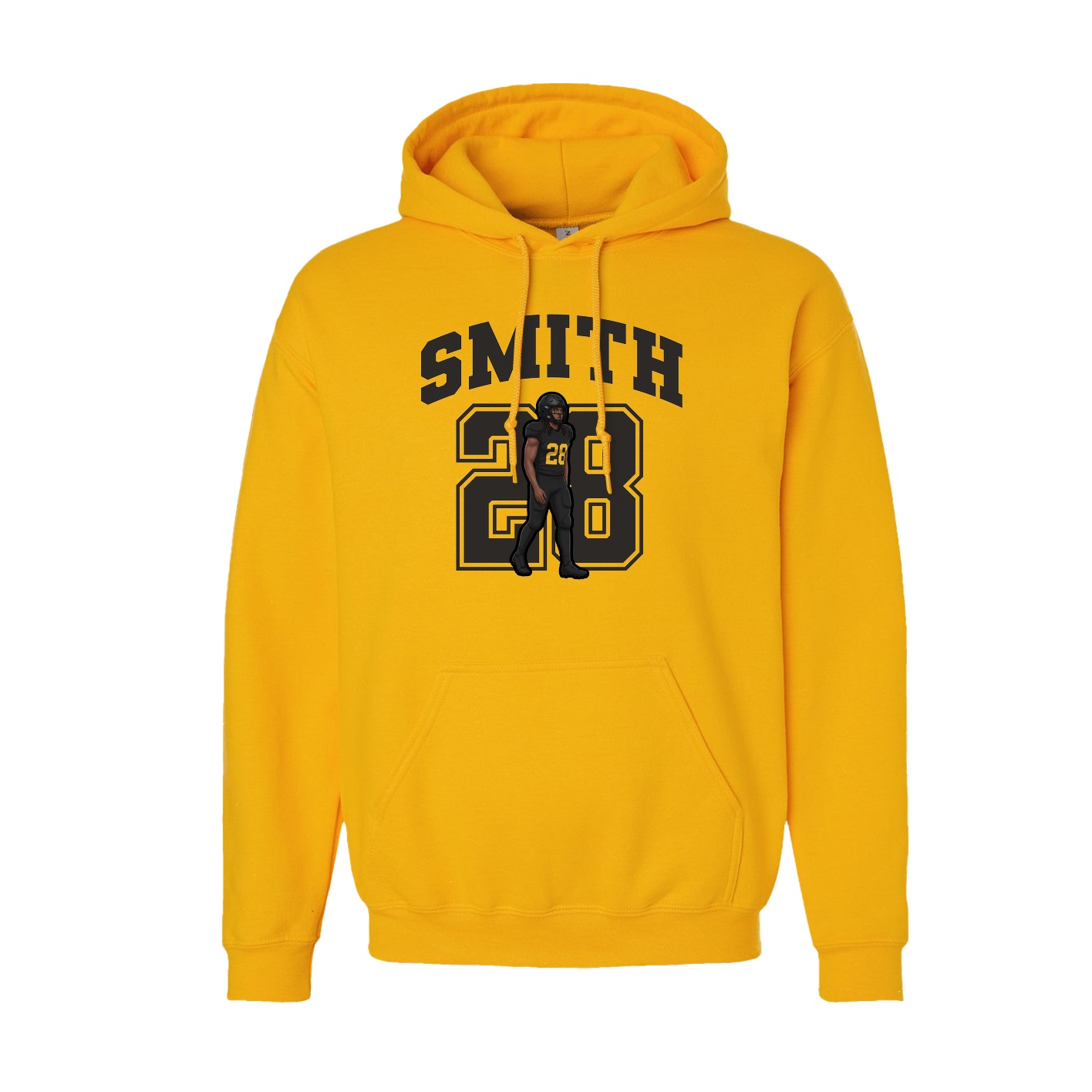 Hoodie — Number in Gold