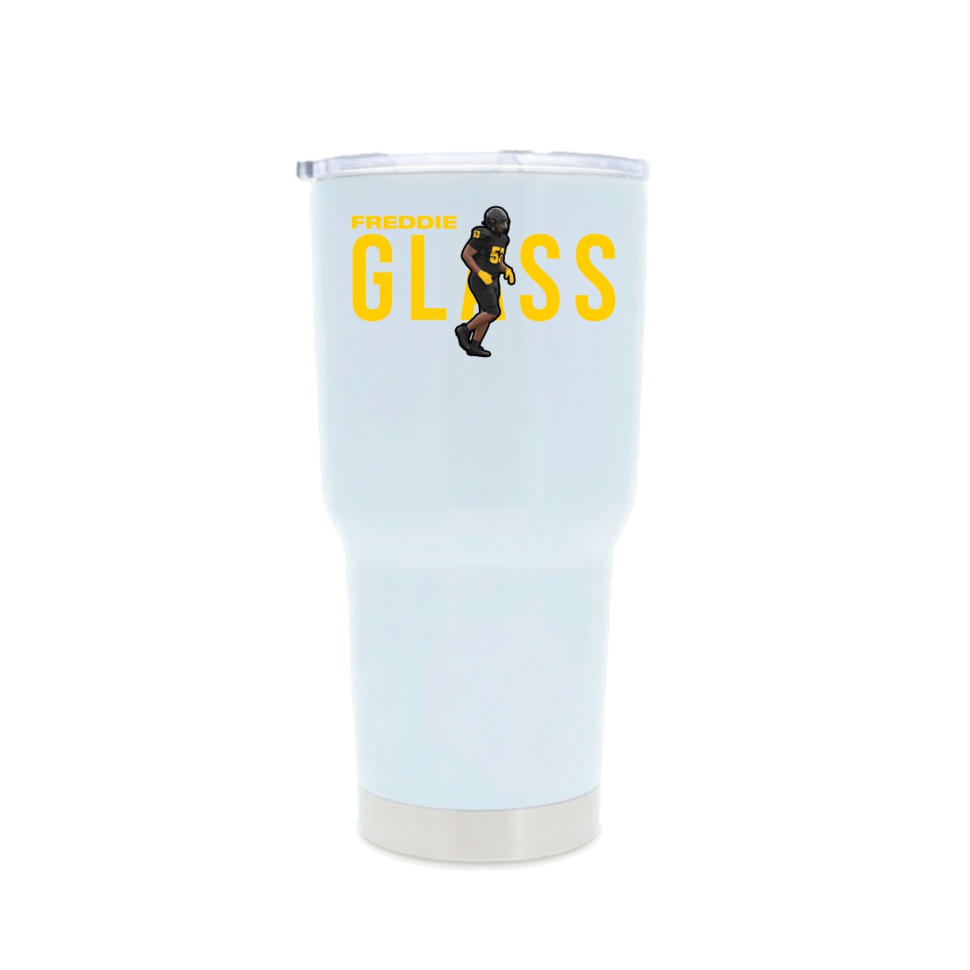 30oz Stainless Steel Tumbler — Player Name in White