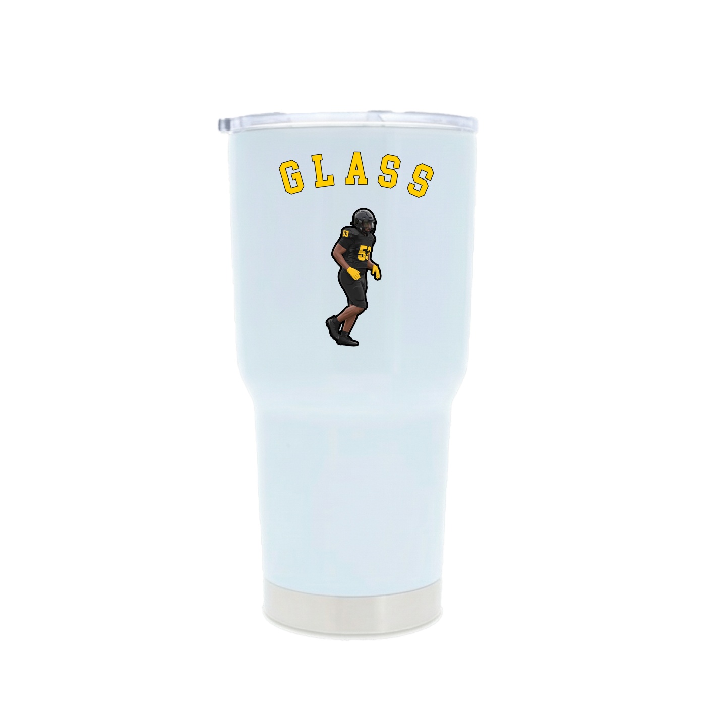 30oz Stainless Steel Tumbler — Shirsey Arch in White