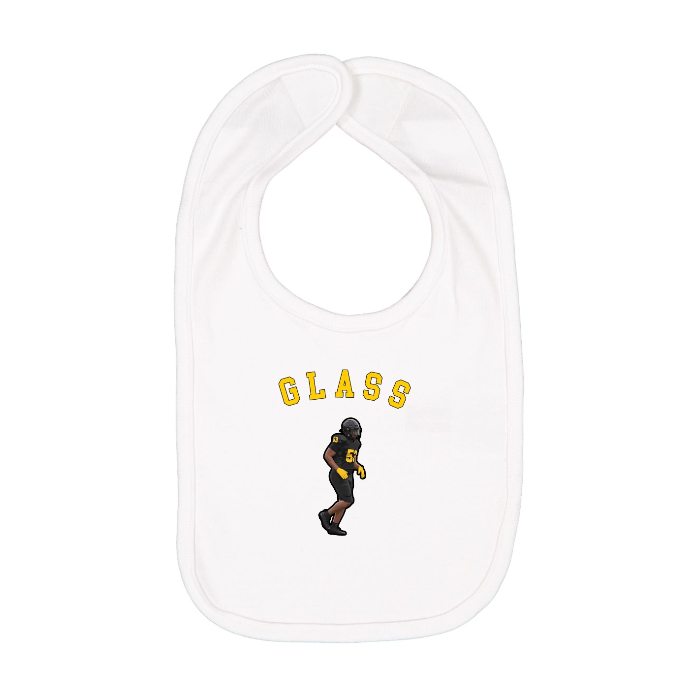 Infant Bib — Shirsey Arch in White