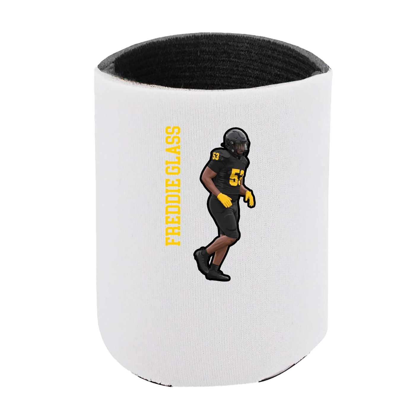 Can Holder — Name Vertical in White