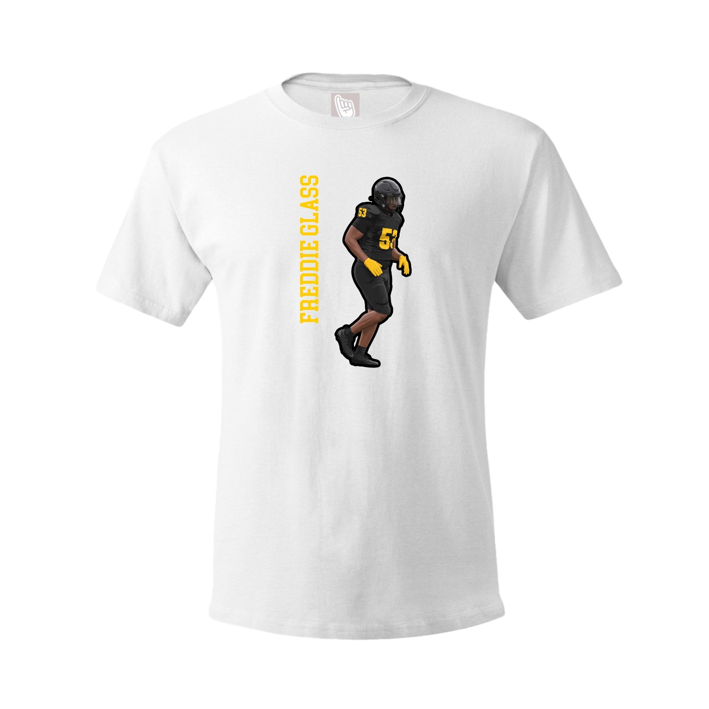 Tee — Name Vertical in White
