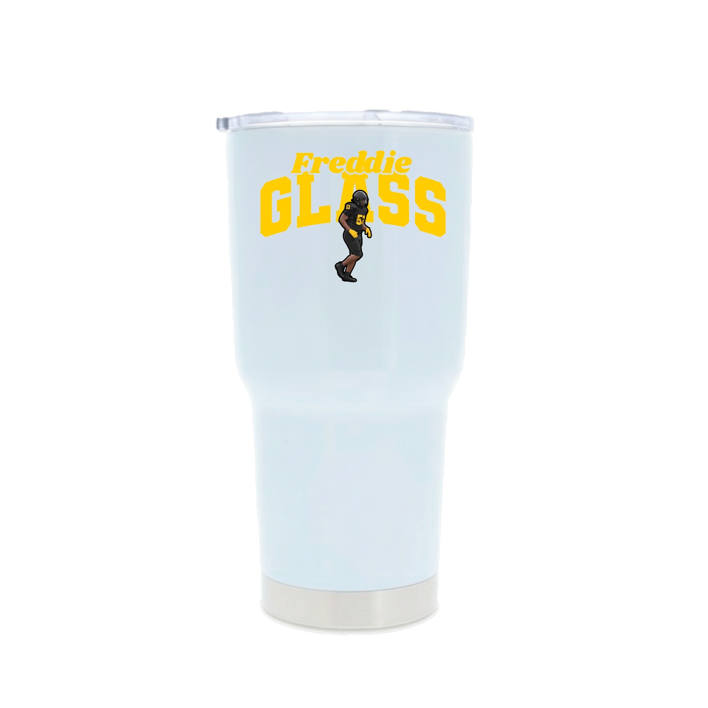 30oz Stainless Steel Tumbler — Signature Arch in White