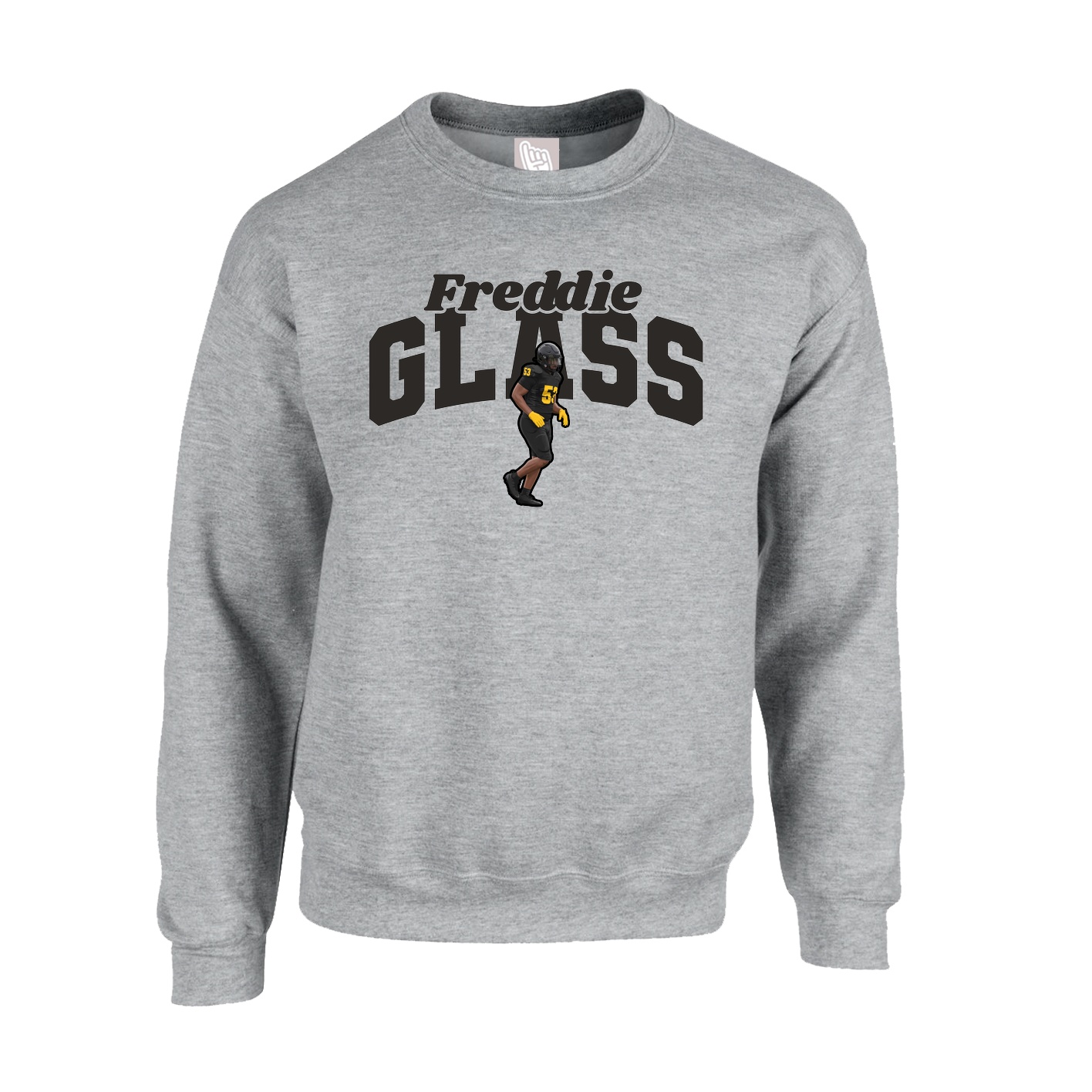Fleece Crew — Signature Arch in Grey