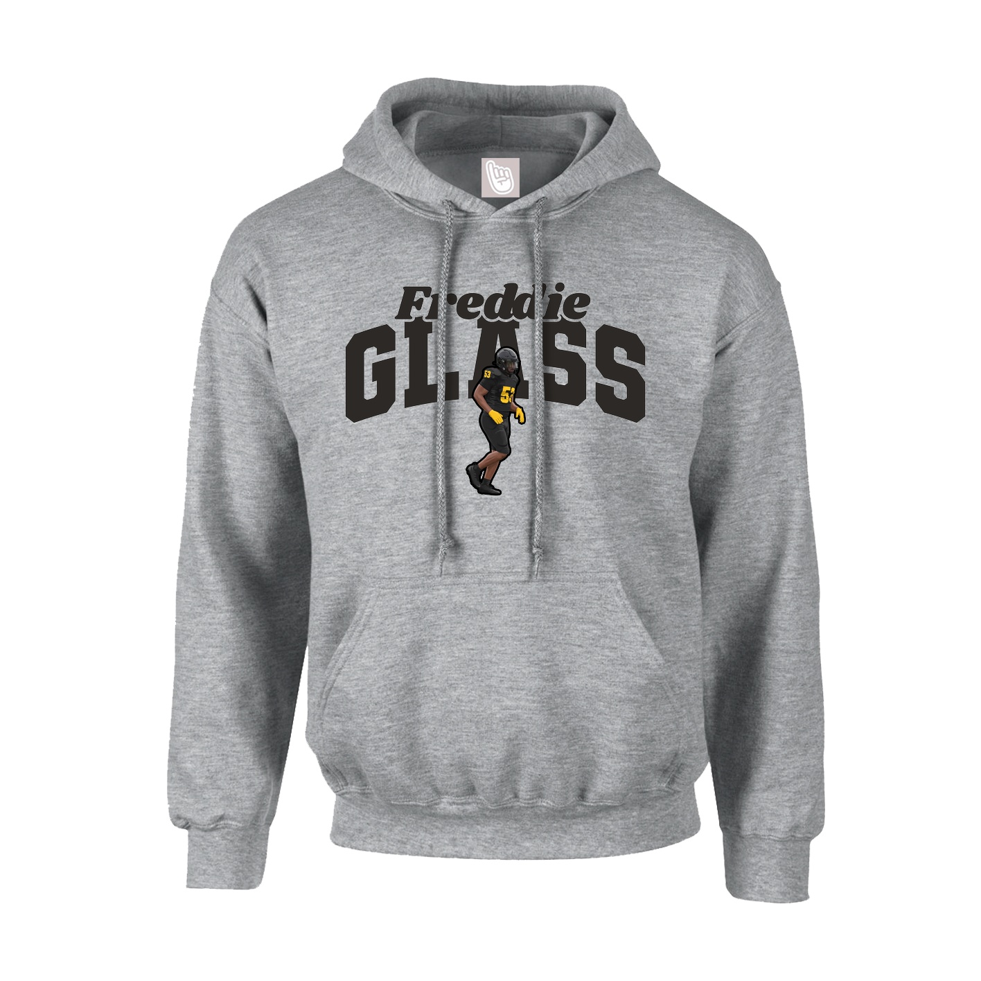 Youth Hoodie — Signature Arch in Grey