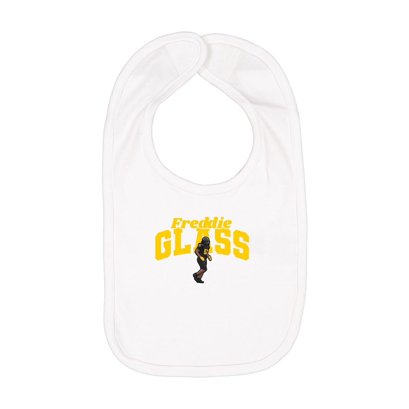 Infant Bib — Signature Arch in White