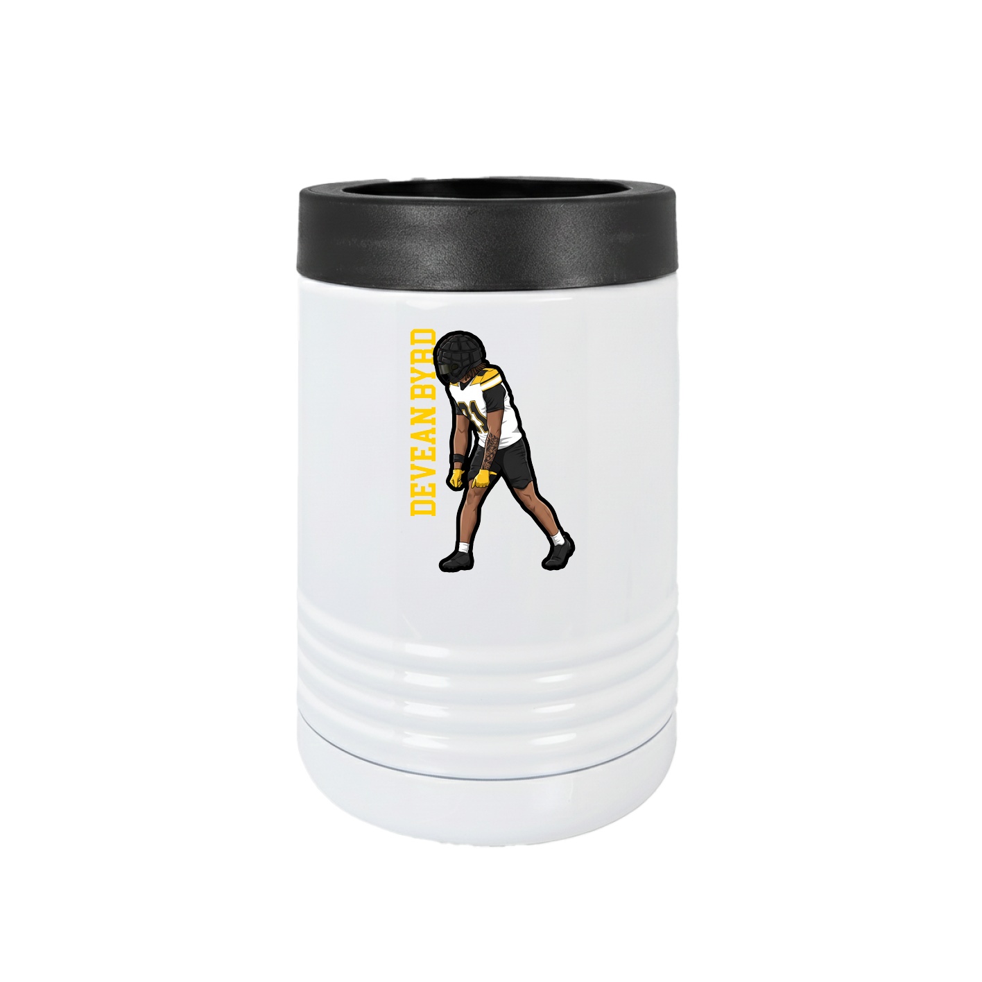 Beverage Holder — Name Vertical in White