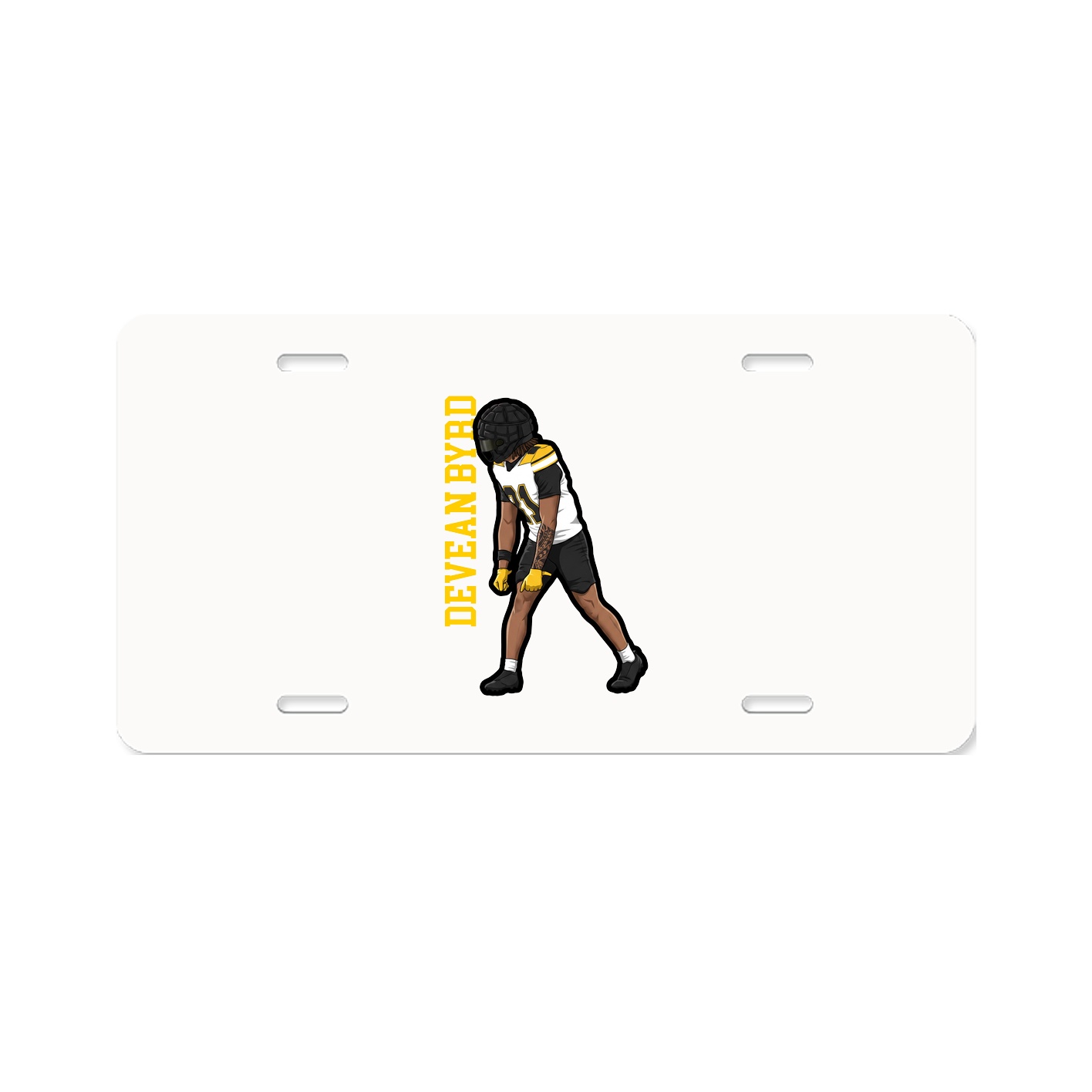 License Plate — Name Vertical in Classic