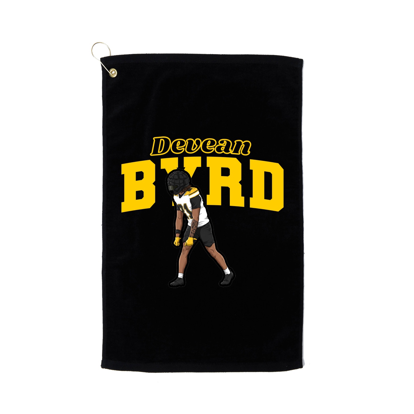Golf Towel — Name Arch in Black