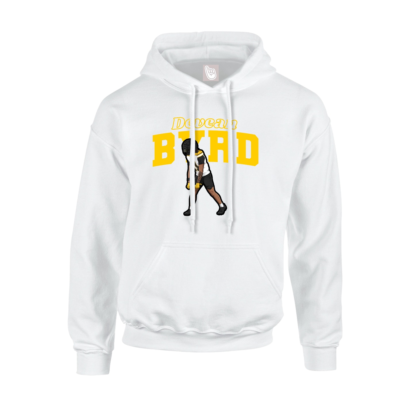 Hoodie — Name Arch in White