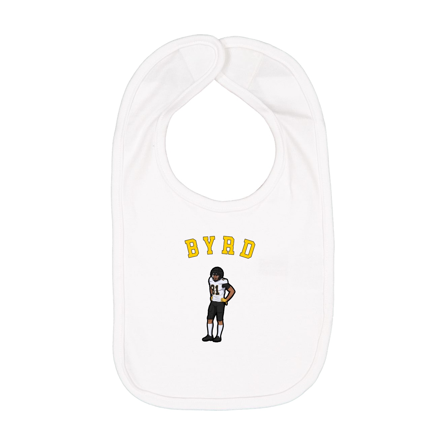 Infant Bib — Shirsey Arch in White