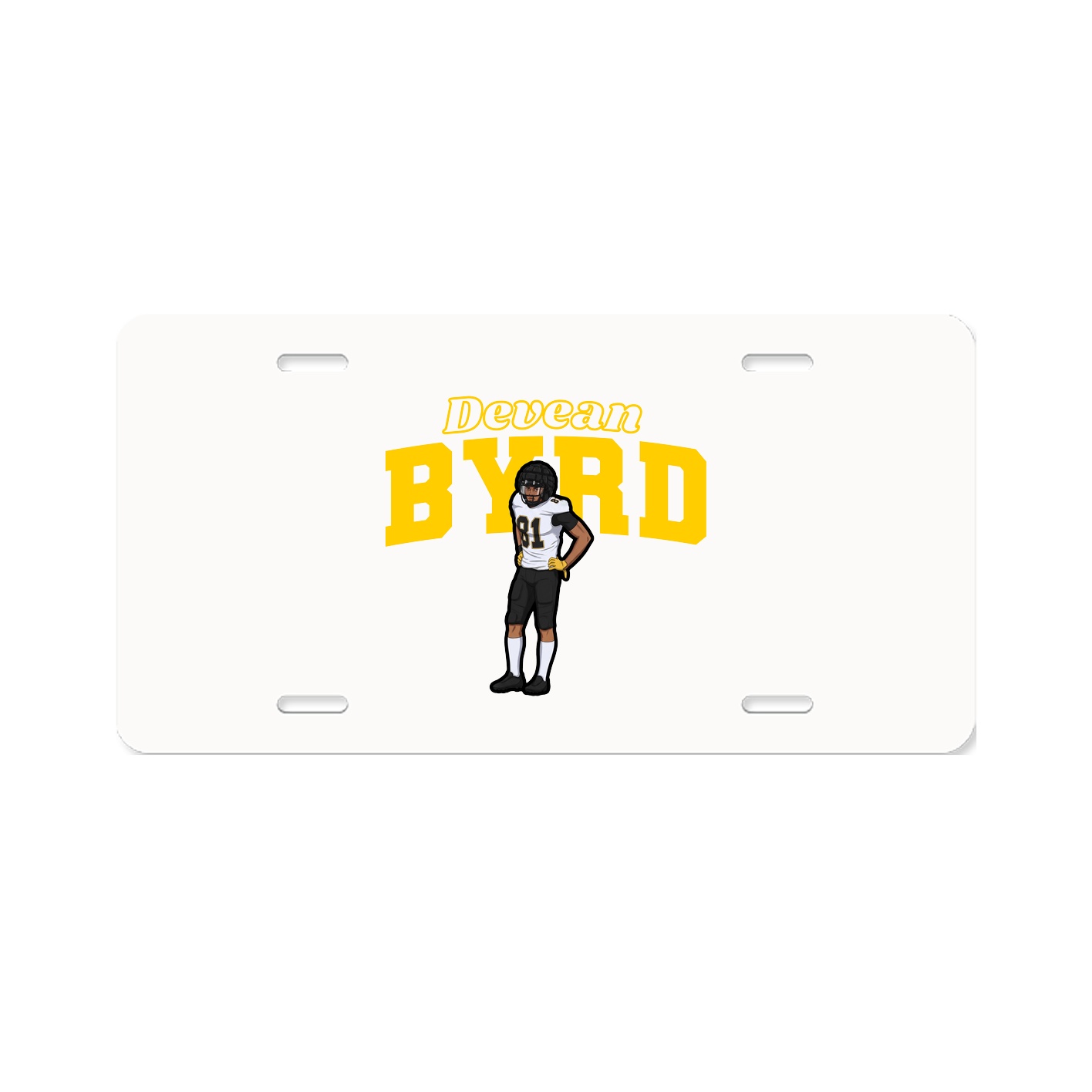License Plate — Name Arch in Classic