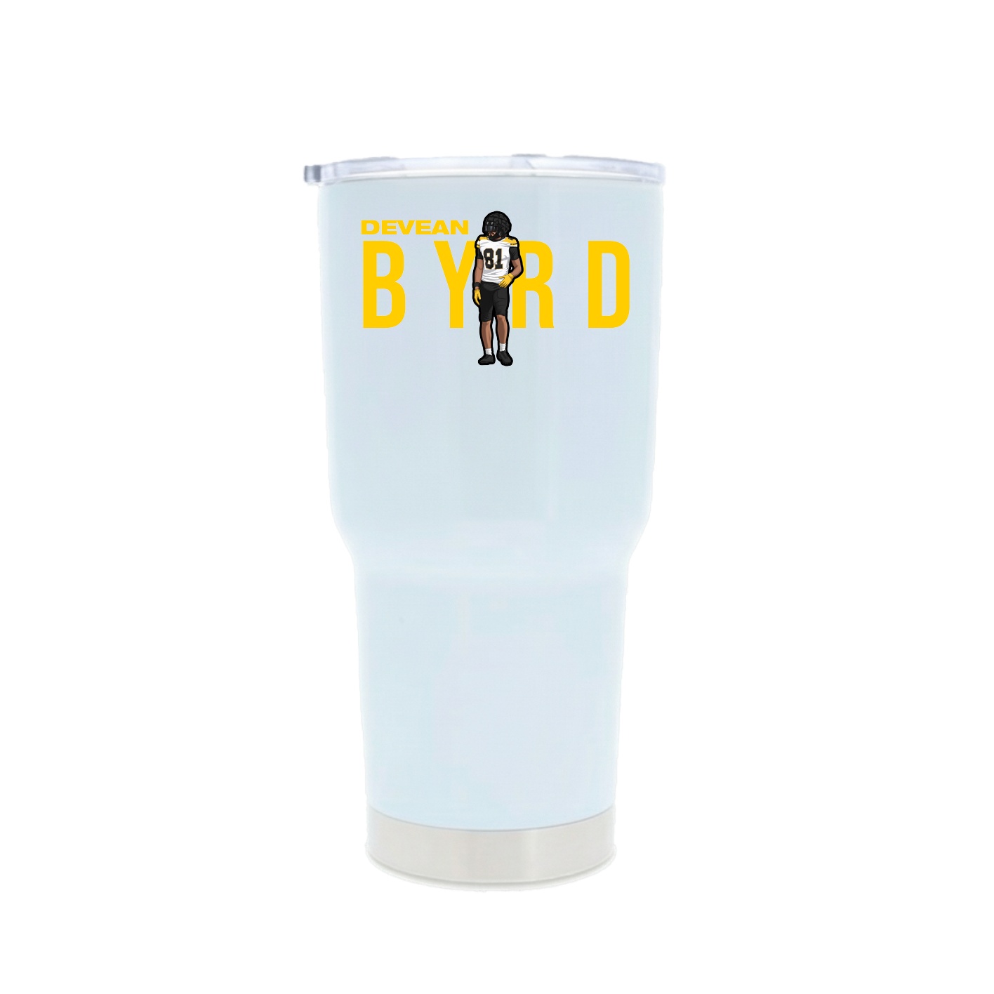 30oz Stainless Steel Tumbler — Player Name in White