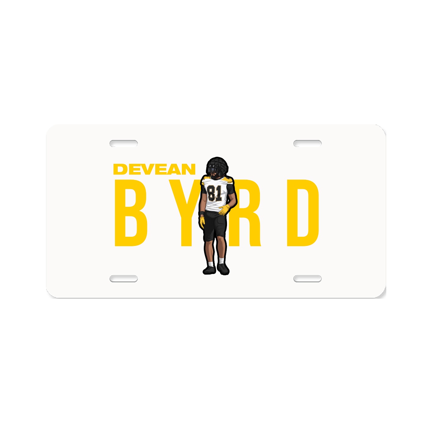 License Plate — Player Name in Classic
