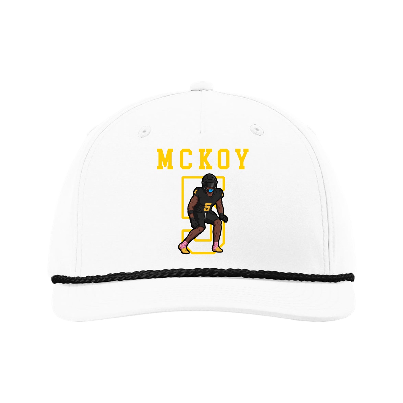 Five-Panel Classic Rope Cap — Shirsey in White