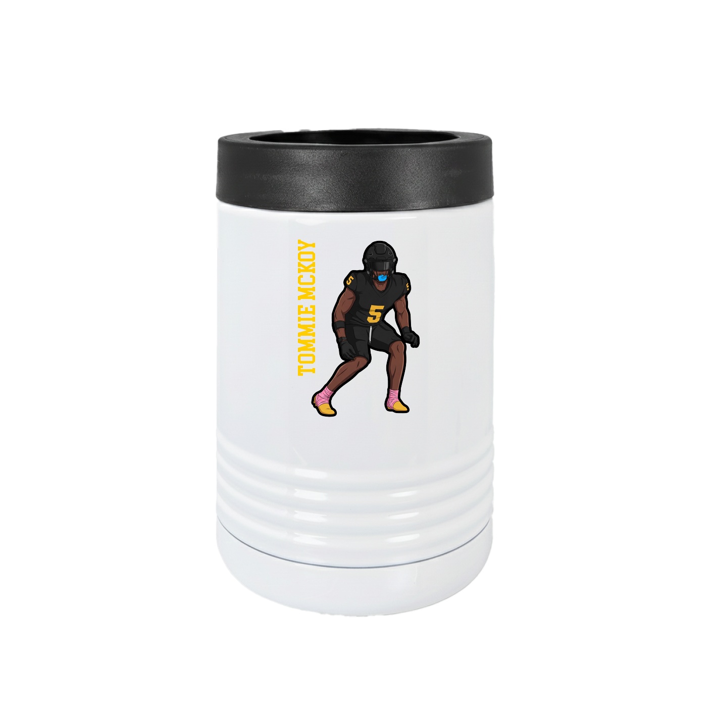 Beverage Holder — Name Vertical in White