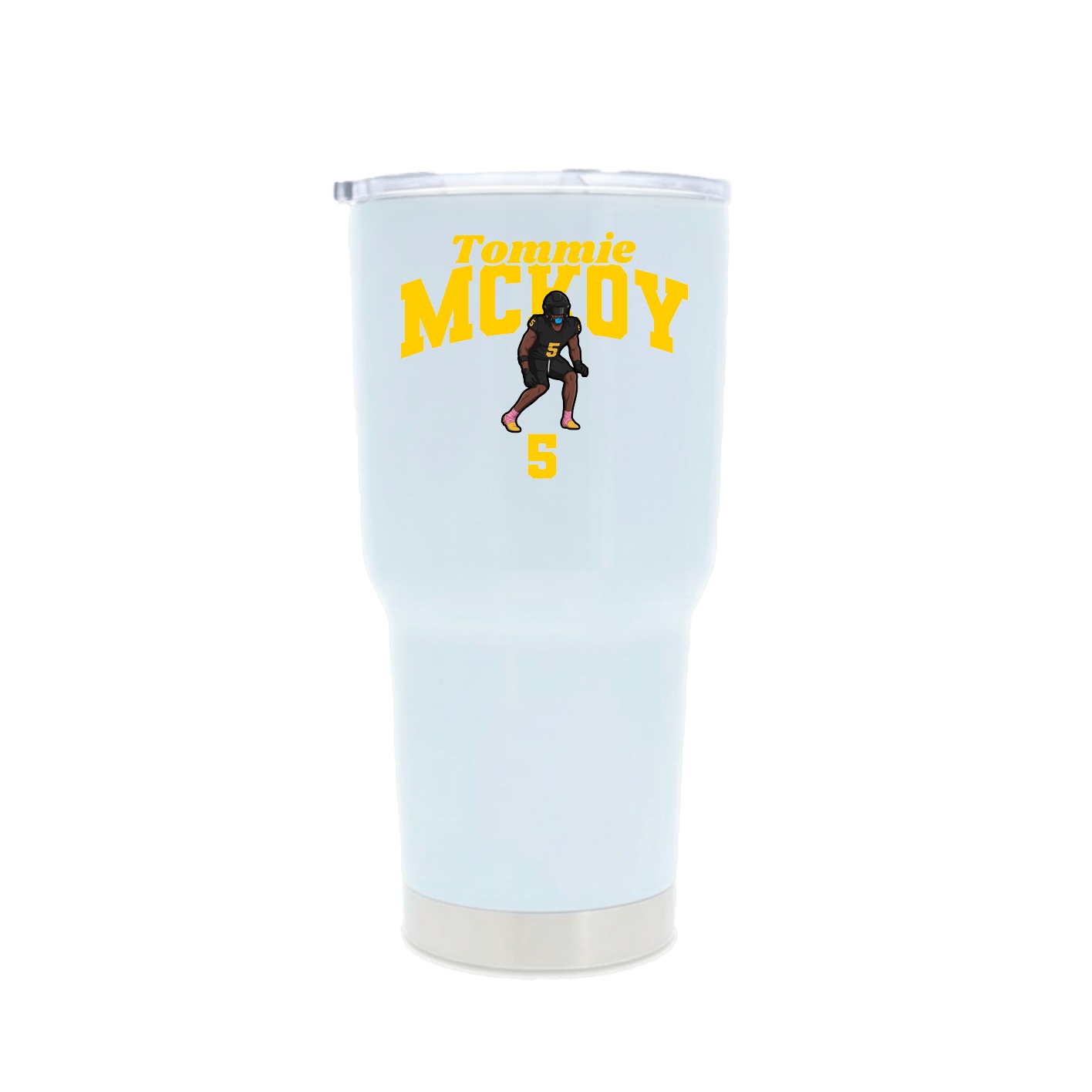 30oz Stainless Steel Tumbler — Signature Arch in White